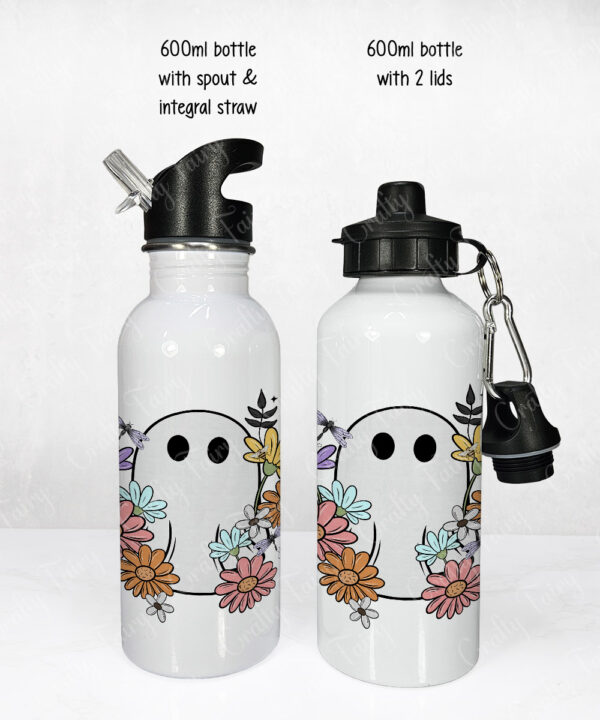 19931 ghost flowers personalised water bottle 3
