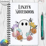 19933 ghost flowers personalised a5 notebook 2