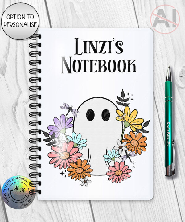 19933 ghost flowers personalised a5 notebook 2