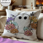 19935 ghost flowers personalised cushion 2