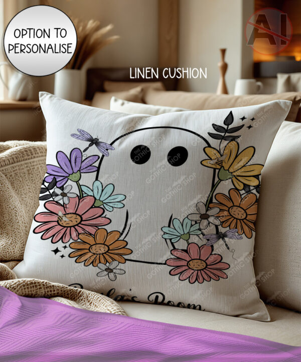 19935 ghost flowers personalised cushion 2