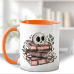 19956 skull books gothic personalised mug 3