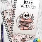19960 skull books gothic personalised notebooks 1