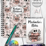 19960 skull books gothic personalised notebooks 2