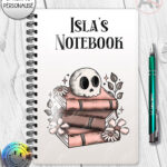 19960 skull books gothic personalised notebooks 4