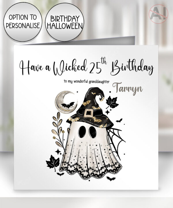 19964 personalised witchy ghost birthday card 1