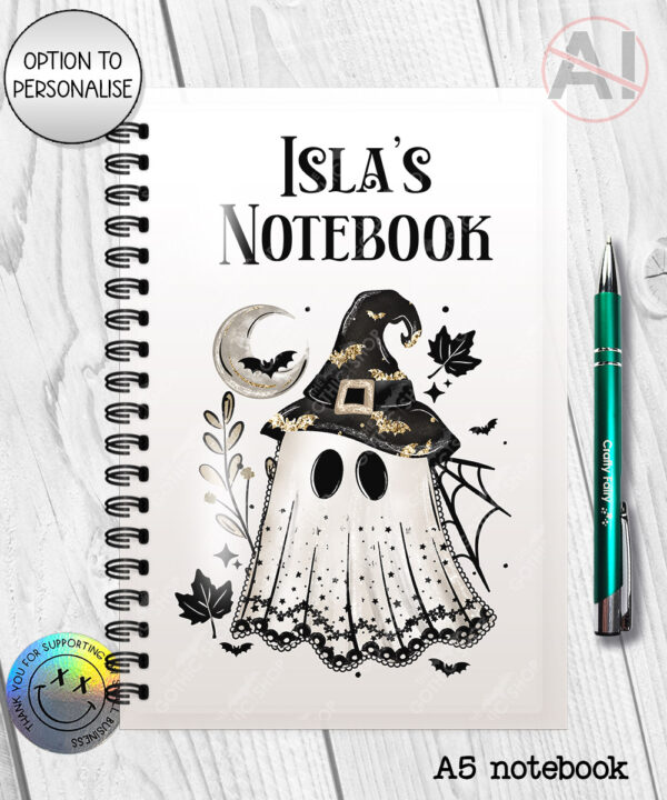 19969 personalised witchy ghost notebook 4