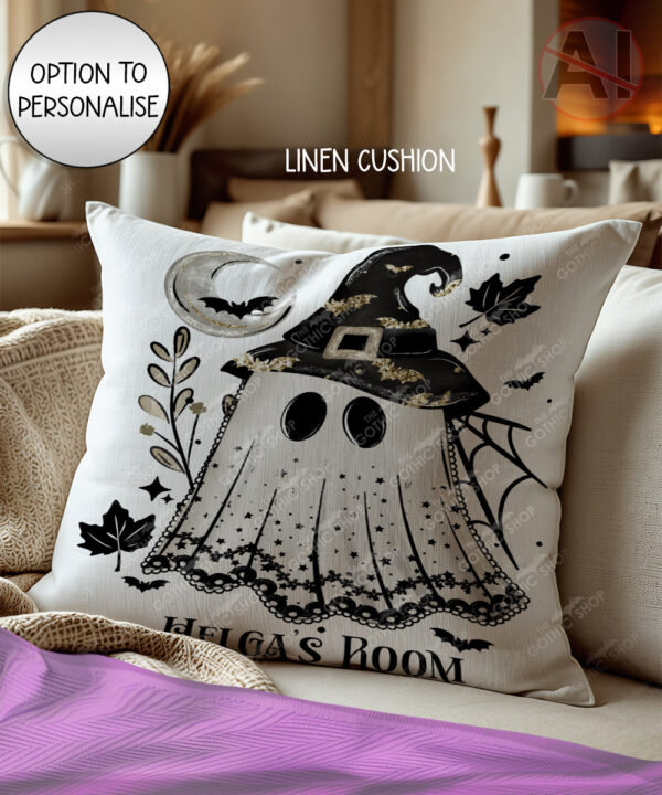 19970 personalised witchy ghost cushion 2