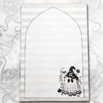 ghost witch gothic witchy a5 notepad