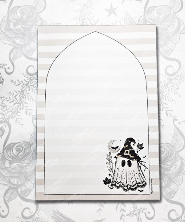 ghost witch gothic witchy a5 notepad