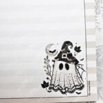 ghost witch gothic witchy a5 notepad