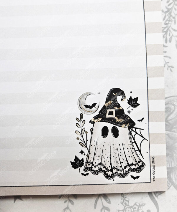 ghost witch gothic witchy a5 notepad