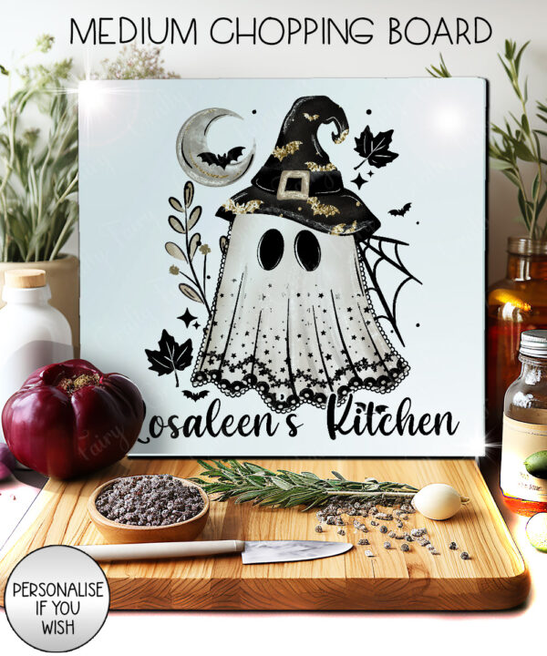 19975 personalised witchy ghost chopping board 1