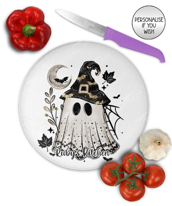 19975 personalised witchy ghost chopping board 2
