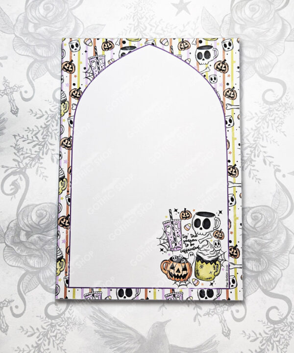 tis the season to be caffeinated halloween a5 notepad