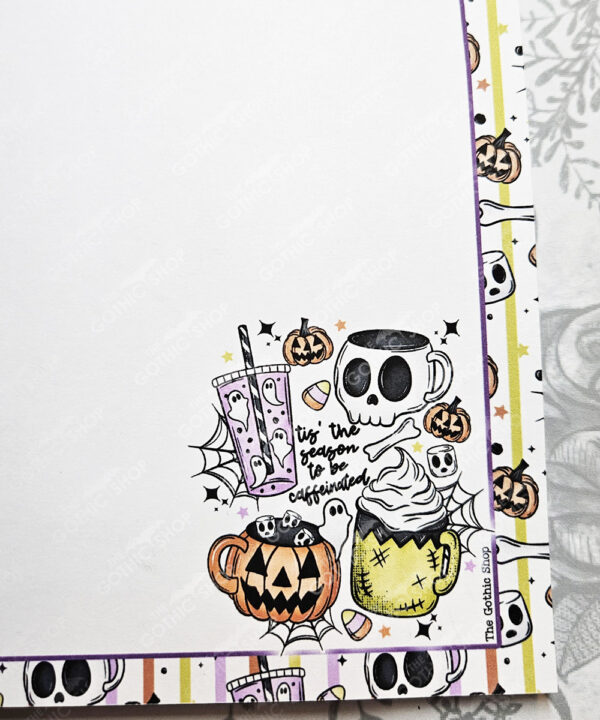 tis the season to be caffeinated halloween a5 notepad