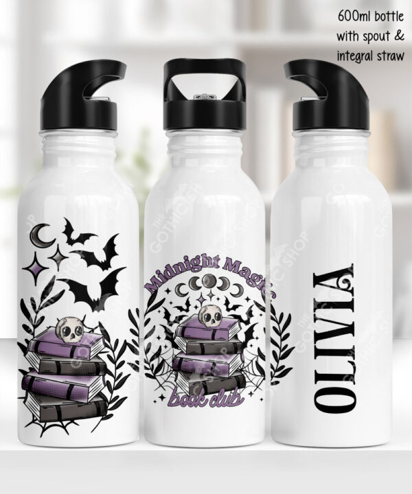 19985 book club skull gothic water bottle 1