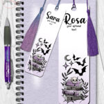 19988 book club skull gothic bookmark 2