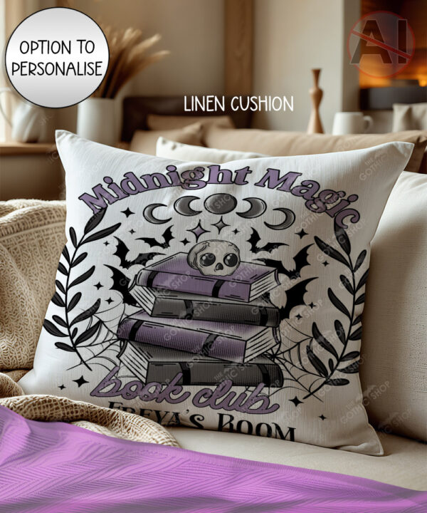 19989 book club skull gothic cushion 2