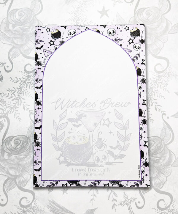 midnight magic book club skull purple gothic witchy a5 notepad