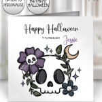19992 flower skull gothic card 1
