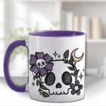 19993 flower skull gothic mug 3