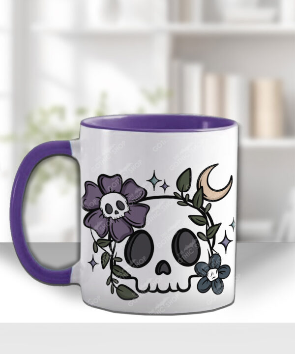 19993 flower skull gothic mug 3