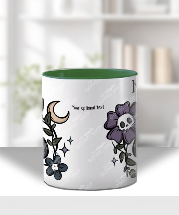 19993 flower skull gothic mug 4