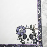 moody floral skull purple gothic a5 notepad