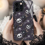 20001 wskull flowers gothic phone case 1