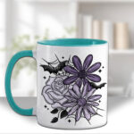 20003 personalised purple flowers bats gothic mug 3