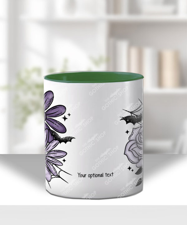 20003 personalised purple flowers bats gothic mug 4