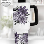 20006 personalised purple flowers bats gothic large tumbler 1