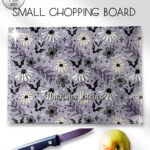 20007 personalised purple flowers bats gothic chopping board 3