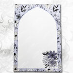 purple daisy flowers & bats gothic a5 notepad