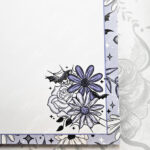 purple daisy flowers & bats gothic a5 notepad
