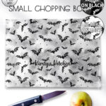 20023 bats gothic chopping board 3