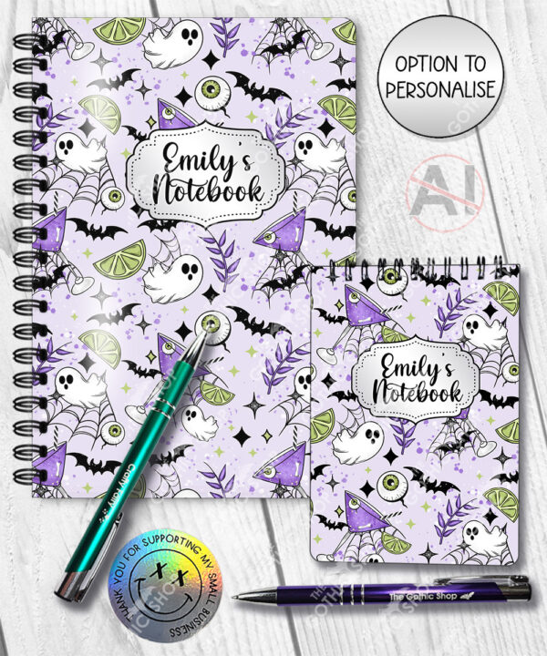 20028 ghosts cocktails personalised spooky notebook 1