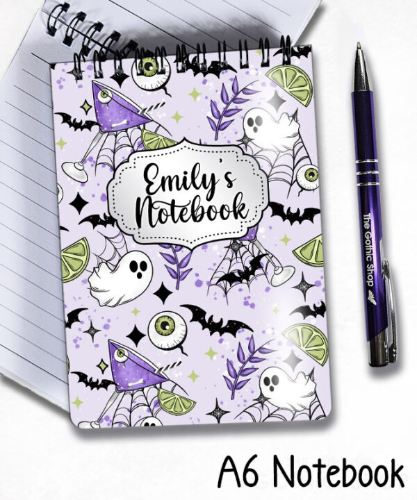 20028 ghosts cocktails personalised spooky notebook 4