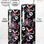 20030 colourful bats webs gothic tumbler 1