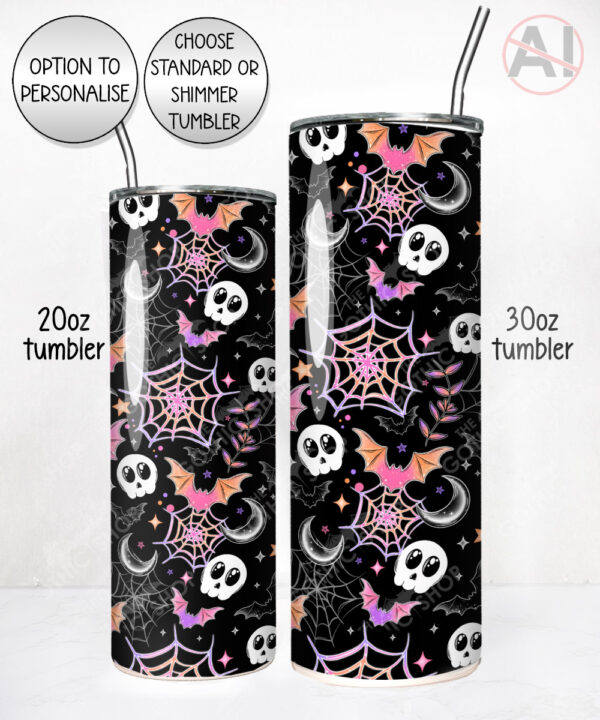 20030 colourful bats webs gothic tumbler 1