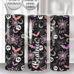20030 colourful bats webs gothic tumbler 2
