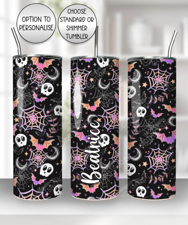 20030 colourful bats webs gothic tumbler 2