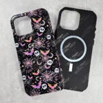 20033 colourful bats gothic phone case 1