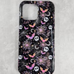 20033 colourful bats gothic phone case 2