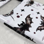 bats & purple moons gothic phone case for iphone samsung pixel