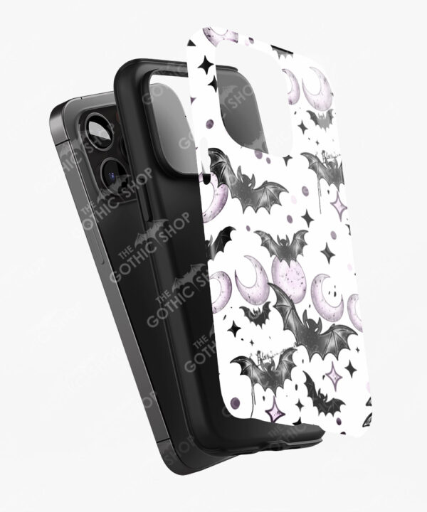 bats & purple moons gothic phone case for iphone samsung pixel