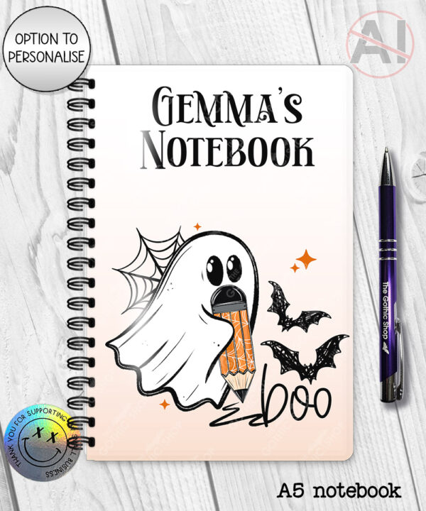 ghosts purple cocktails & lime spooky halloween notebook journal option to personalise (copy)