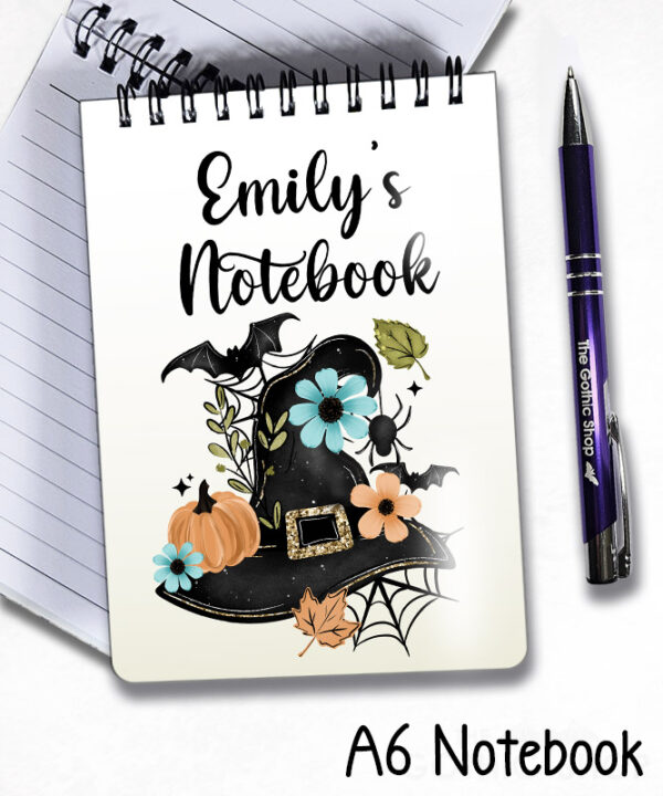 20044 personalised floral witchy hat halloween notebook 3