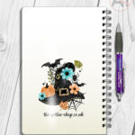 20044 personalised floral witchy hat halloween notebook 4